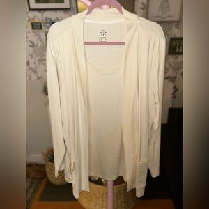 🖤Beautiful Cream Cardigan and Top Set